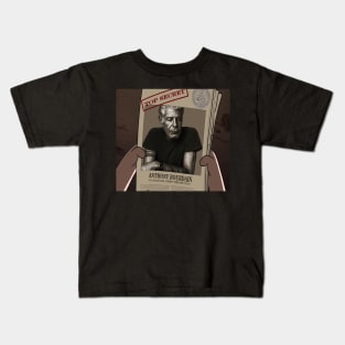 anthony bourdain-animation in the newspaper Kids T-Shirt